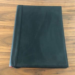 Tumi Alpha Zip Around Letter Pad Black Leather